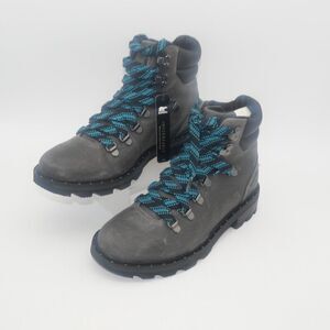 NEW Sorel Lennox Hiker Women's 7 Leather Waterproof Boots Quarry Gray
